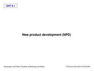 New product development (NPD)