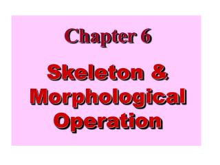 Chapter 6 Skeleton &amp; Morphological Operation