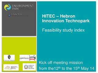 HITEC – Hebron Innovation Technopark Feasibility study index