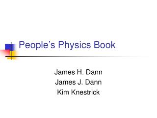 People’s Physics Book