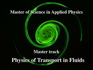 Master of Science in Applied Physics