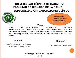 UNIVERSIDAD TÉCNICA DE BABAHOYO