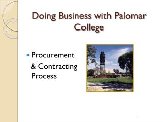 Doing Business with Palomar College