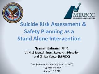 Suicide Risk Assessment &amp; Safety Planning as a Stand Alone Intervention