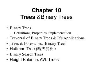 Chapter 10 Trees &amp;Binary Trees