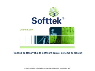 Proceso de Desarrollo de Software para el Sistema de Costos