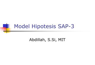Model Hipotesis SAP-3