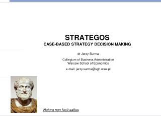 STRATEGOS CASE-BASED STRATEGY DECISION MAKING