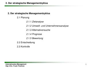 2. Der strategische Managementzyklus