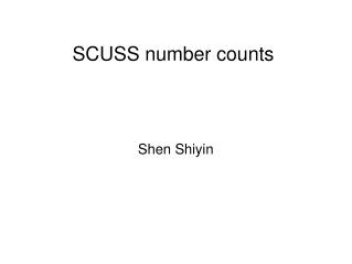 SCUSS number counts
