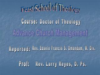 Feast School of Theology