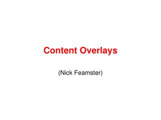 Content Overlays