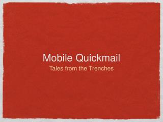 Mobile Quickmail