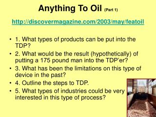 Anything To Oil (Part 1) discovermagazine/2003/may/featoil