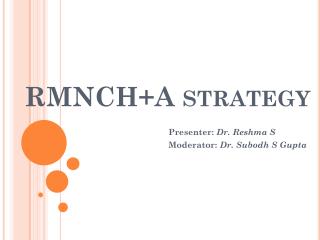 RMNCH+A strategy