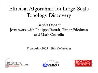 Efficient Algorithms for Large-Scale Topology Discovery
