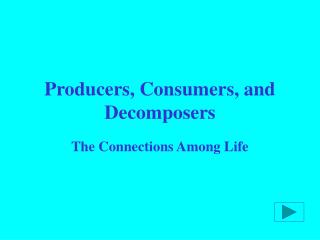 Producers, Consumers, and Decomposers