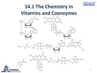 14 .1 The Chemistry in Vitamins and Coenzymes