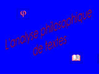 L'analyse philosophique de textes