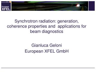 Synchrotron radiation: generation, coherence properties and  applications for beam diagnostics