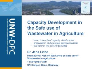 Capacity Development in the Safe use of Wastewater in Agriculture