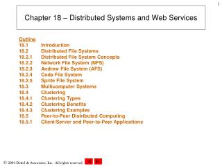 Chapter 18 – Distributed Systems and Web Services