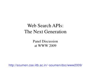 Web Search APIs: The Next Generation
