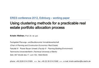 ERES conference 2012, Edinburg – working paper