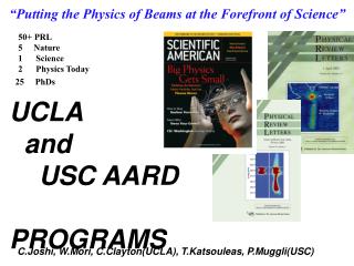 UCLA and USC AARD 	 PROGRAMS