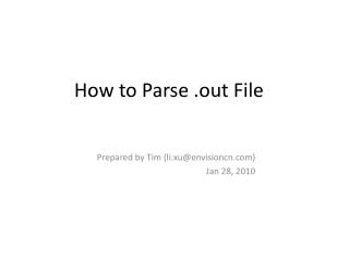How to Parse .out File