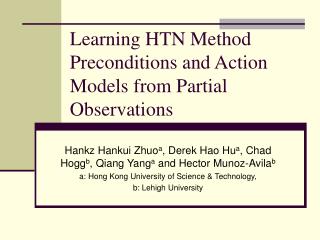 Learning HTN Method Preconditions and Action Models from Partial Observations