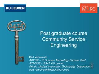 Post graduate course Community Service Engineering