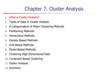 Chapter 7. Cluster Analysis