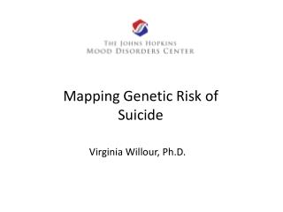 Mapping Genetic Risk of Suicide