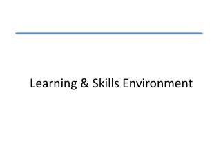 Learning &amp; Skills Environment