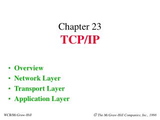 Chapter 23 TCP/IP