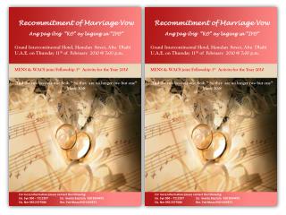 Recommitment of Marriage Vow