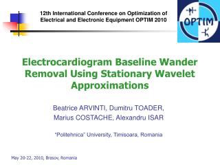 Electrocardiogram Baseline Wander Removal Using Stationary Wavelet Approximations