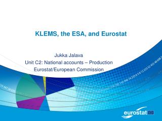 KLEMS, the ESA, and Eurostat