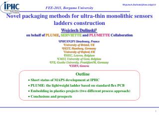 Novel packaging methods for ultra-thin monolithic sensors ladders construction