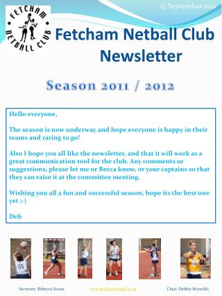 Fetcham Netball Club Newsletter