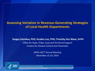 Assessing Variation in Revenue-Generating Strategies of Local Health Departments
