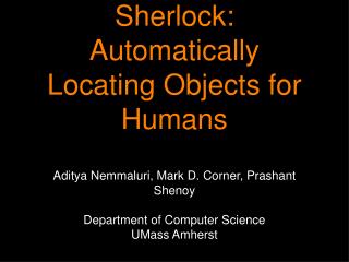 Sherlock: Automatically Locating Objects for Humans