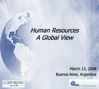 Human Resources A Global View