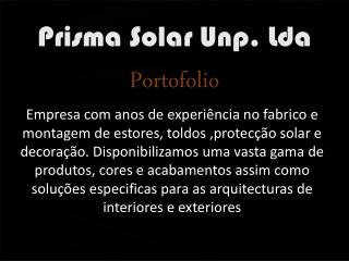 Prisma Solar Unp . Lda