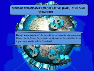 GRADO DE APALANCAMIENTO OPERATIVO (GAO) Y RIESGO FINANCIERO