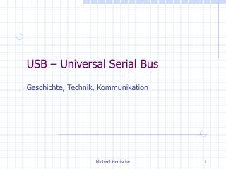 USB – Universal Serial Bus