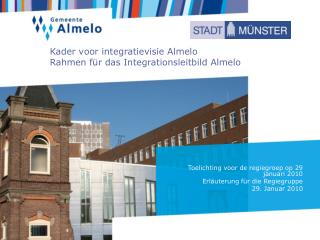 Kader voor integratievisie Almelo Rahmen für das Integrationsleitbild Almelo