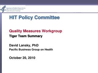 HIT Policy Committee