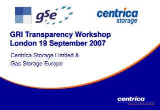 GRI Transparency Workshop London 19 September 2007